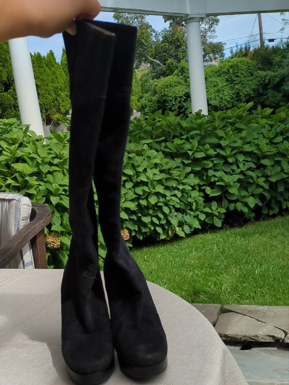Michael Kors Black Suede High Heel Knee-High Boots